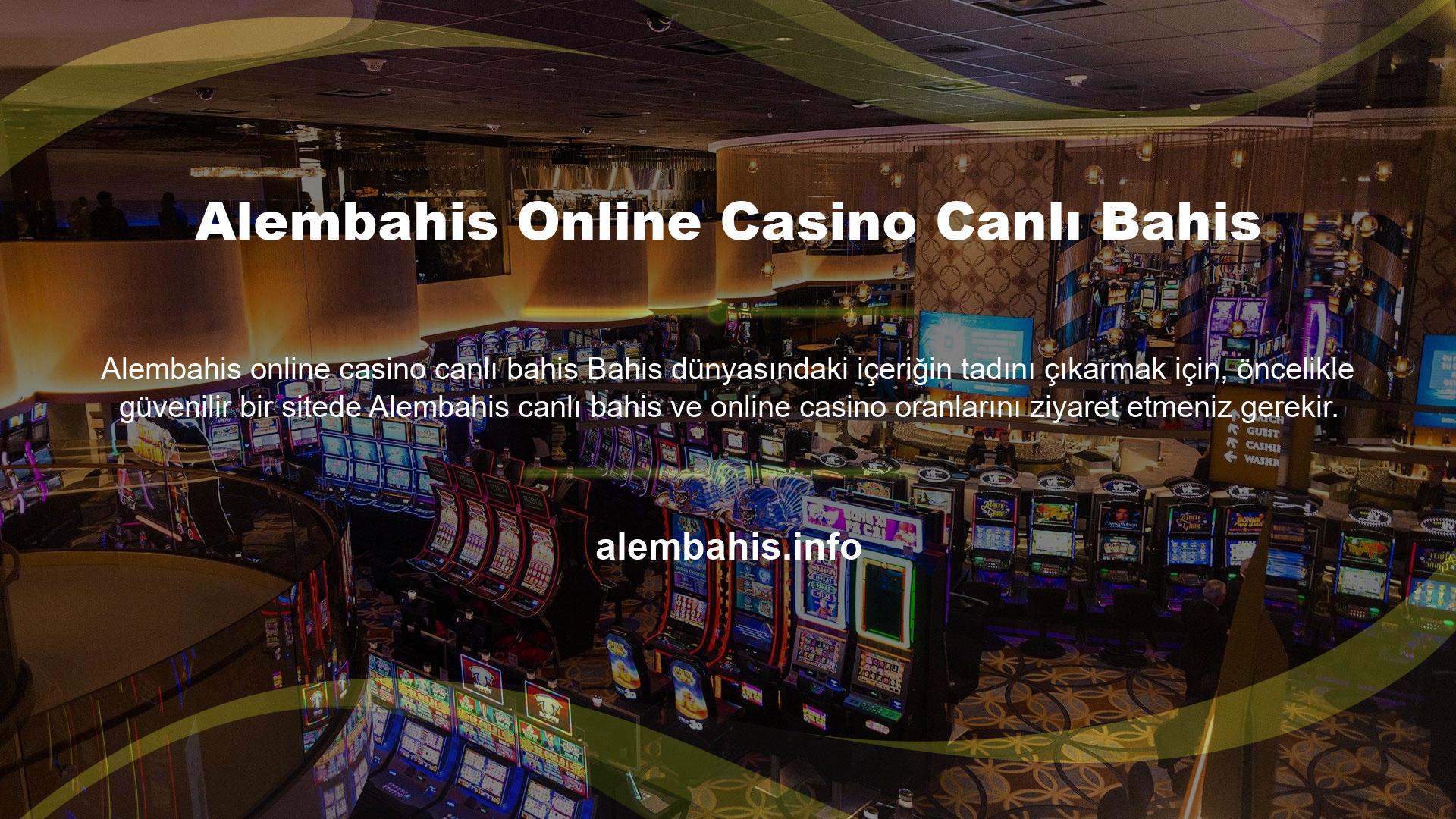 Alembahis Online Casino Canlı Bahis