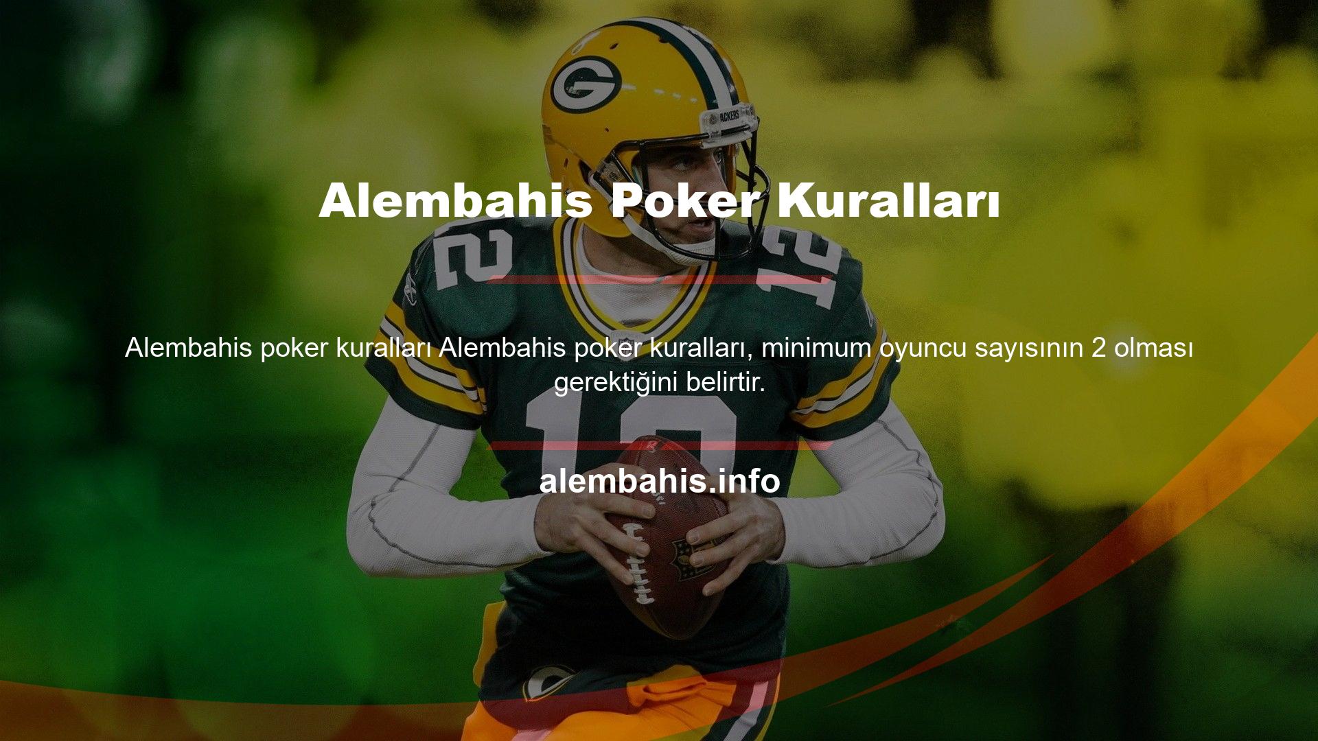 Alembahis Poker Kuralları
