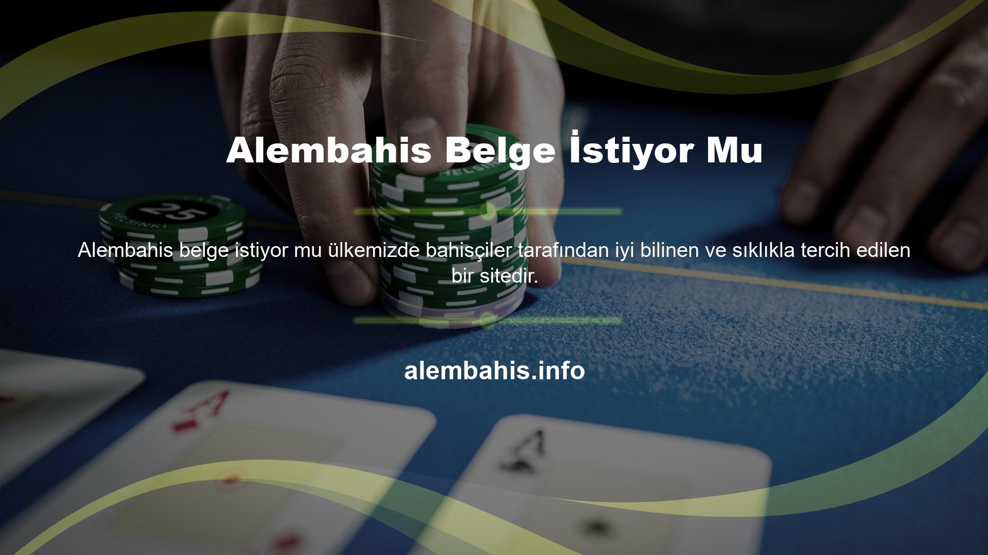 Alembahis ; bahis, canlı bahis ve canlı casino gibi alternatif bahislerde ortalama veya mükemmel hizmet sunmaktadır